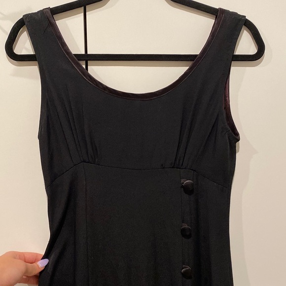 Vintage pin up style classy black cocktail dress - Picture 1 of 6